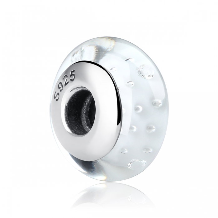 Charm argint 925 cu sticla alba - Be Elegant PST0061 [1]