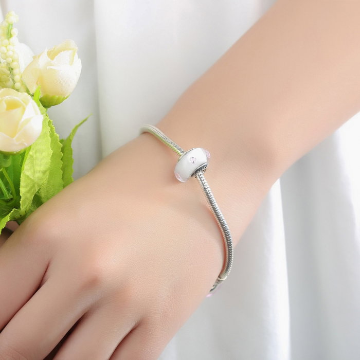 Charm argint 925 cu sticla alba - Be Elegant PST0063 [3]