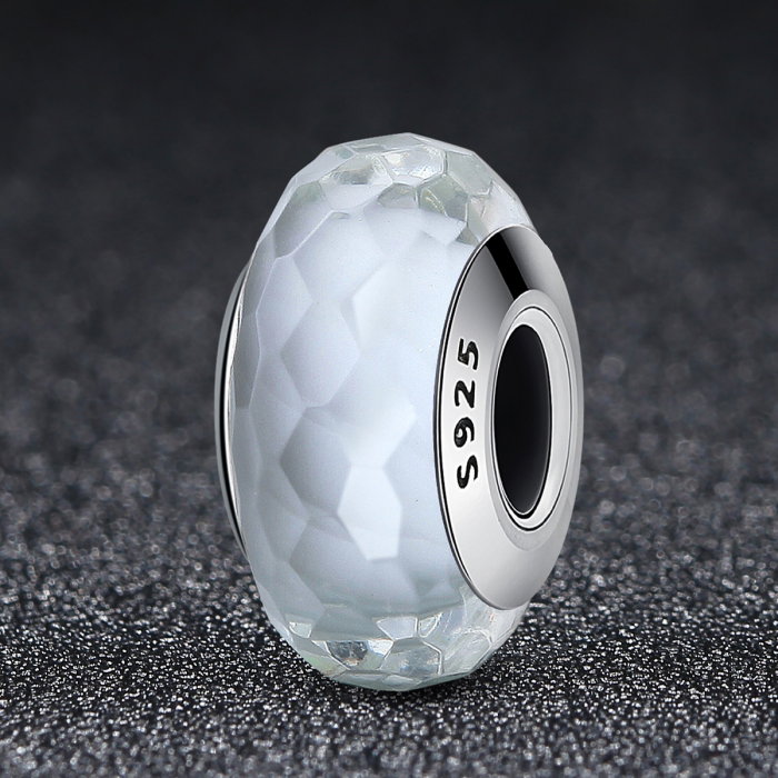 Charm argint 925 cu sticla alba multifatetata - Be Elegant PST0095 [3]