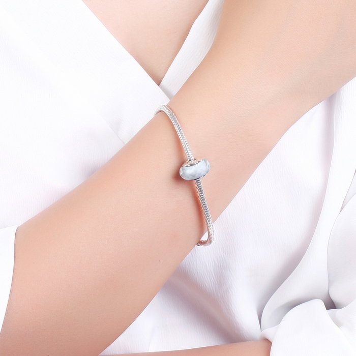 Charm argint 925 cu sticla alba multifatetata - Be Elegant PST0095 [5]