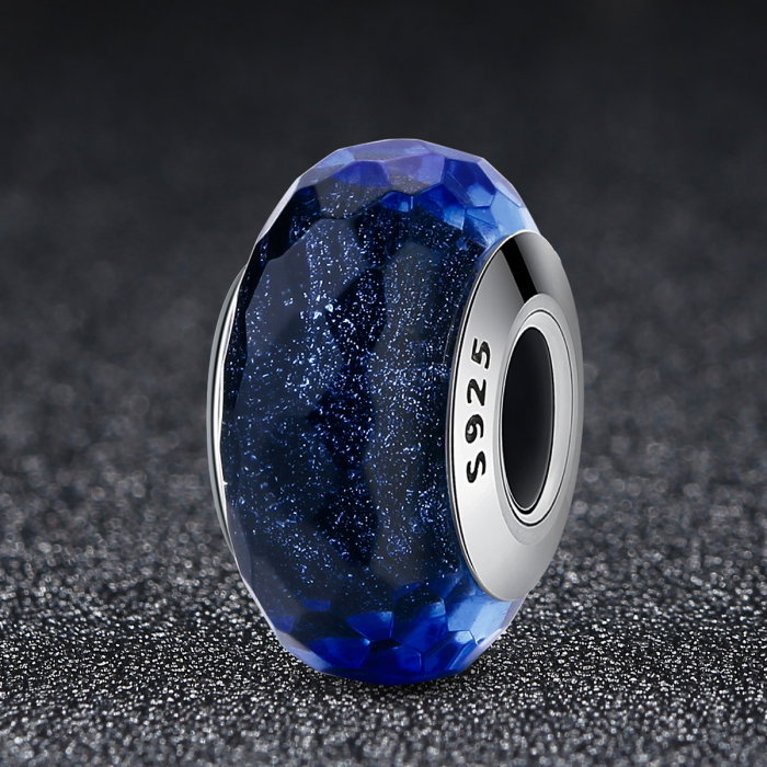 Charm argint 925 cu sticla albastra multifatetata - Be Elegant PST0094 [3]