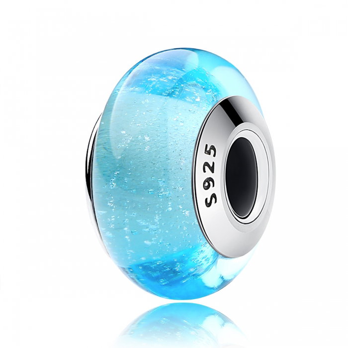 Charm argint 925 cu sticla bleu - Be Elegant PST0067 [1]