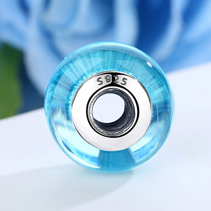 Charm argint 925 cu sticla bleu - Be Elegant PST0067 [3]