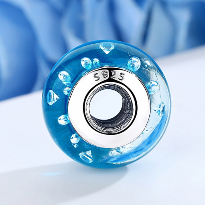 Charm argint 925 cu sticla bleu - Be Elegant PST0072 [4]