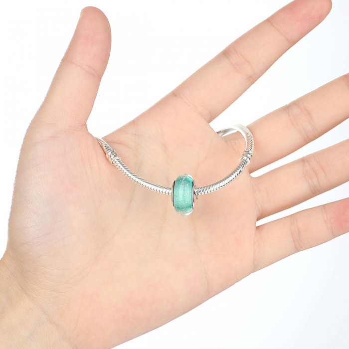 Charm argint 925 cu sticla turcoaz - Be Elegant PST0065 [3]