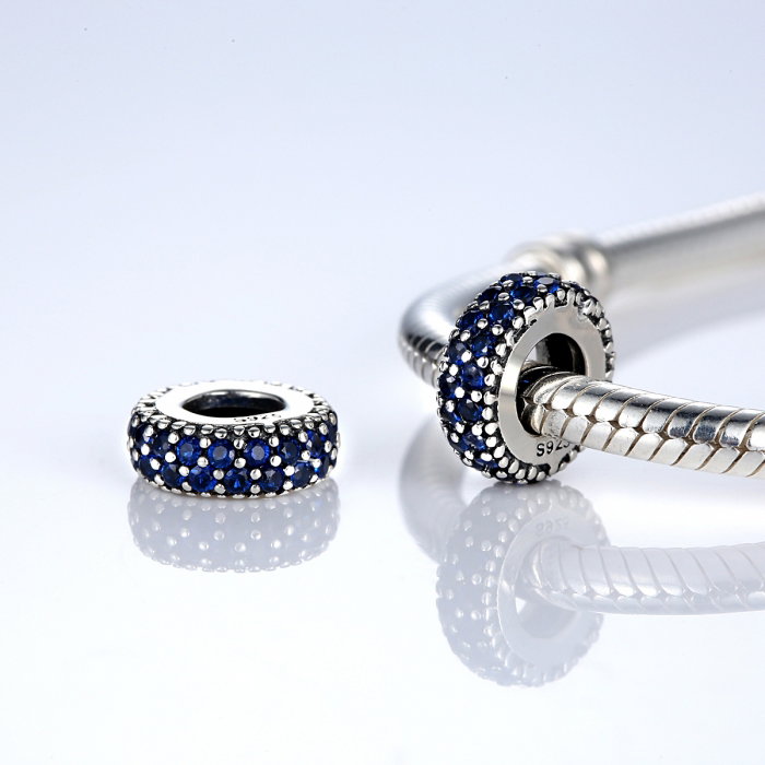 Charm argint 925 cu zirconii albastre - Be Elegant PST0029 [2]