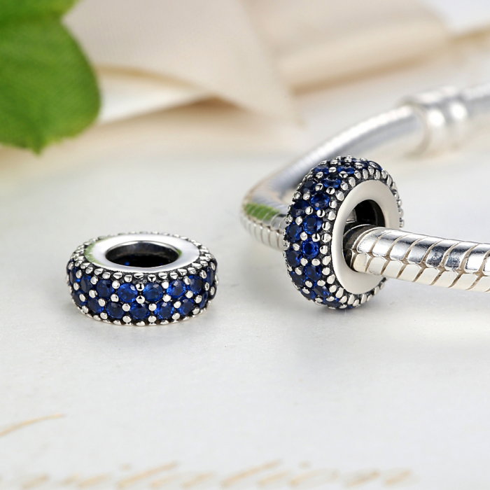 Charm argint 925 cu zirconii albastre - Be Elegant PST0029 [4]