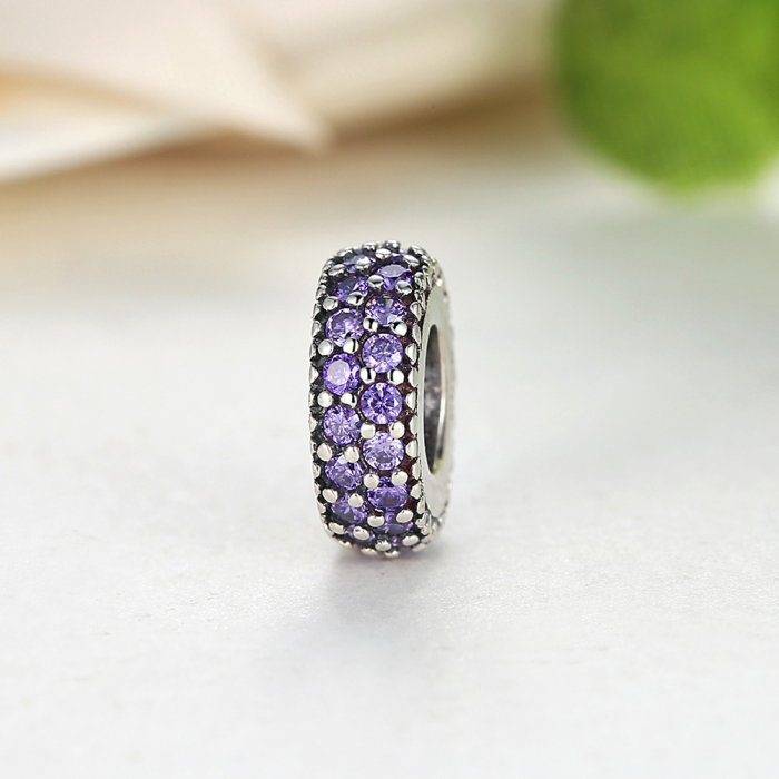 Charm argint 925 cu zirconii mov - Be Elegant PST0027 [5]