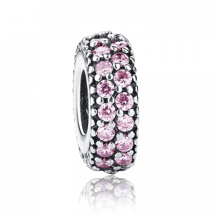 Charm argint 925 cu zirconii roz - Be Elegant PST0028 [1]