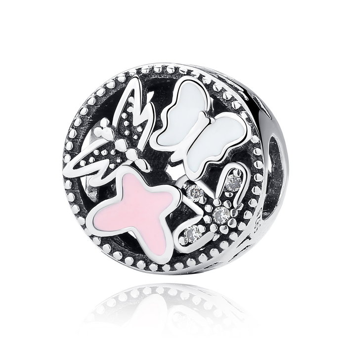 Charm argint 925 fluturasi cu zirconii albe - Be Nature PST0037 [1]