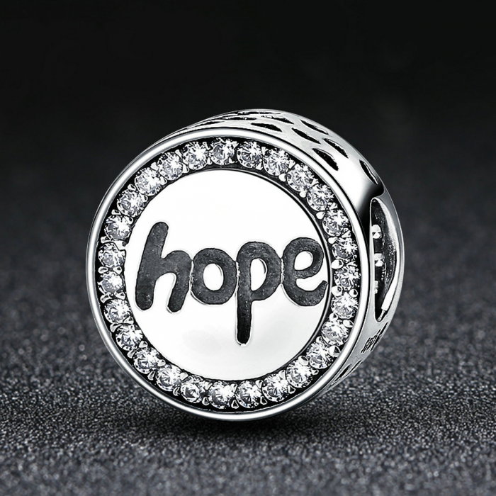 Charm argint 925 Hope-Speranta cu zirconii albe - Be Elegant PST0057 [2]