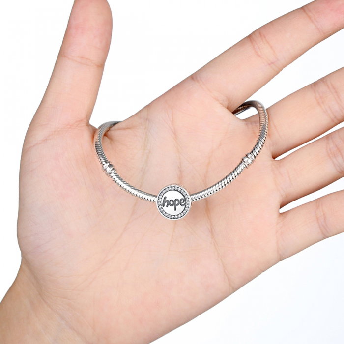 Charm argint 925 Hope-Speranta cu zirconii albe - Be Elegant PST0057 [4]