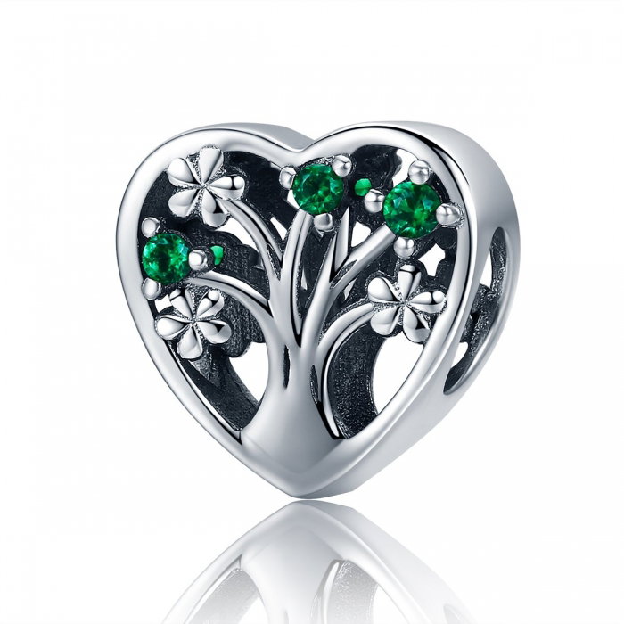 Charm argint 925 inimioara cu copacul vietii - Be in Love PST0105 [1]
