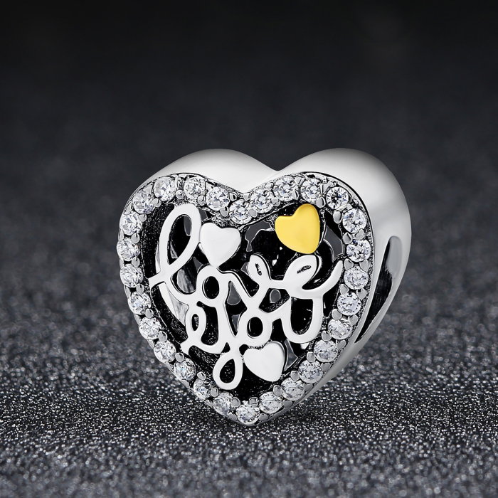 Charm argint 925 inimioara I LOVE YOU - Be in Love PST0048 [2]