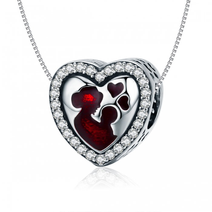 Charm argint 925 inimioara mama si copilul - Be in Love PST0122 [7]