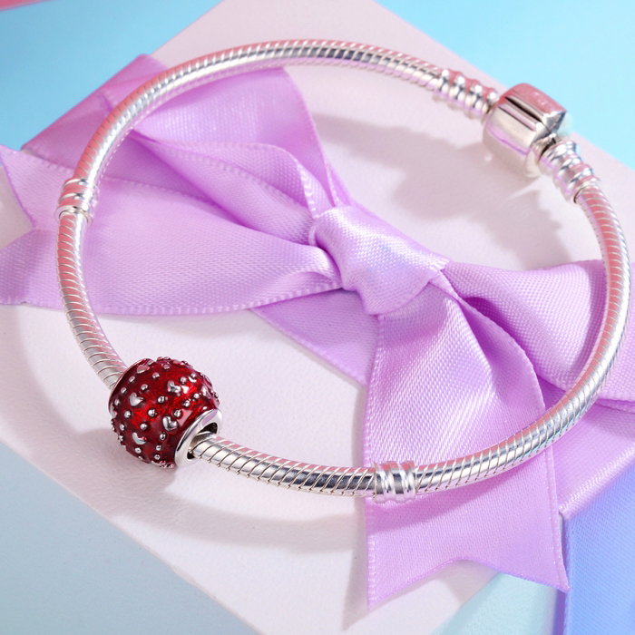 Charm argint 925rosu cu inimioare - Be in Love PST0111 [5]