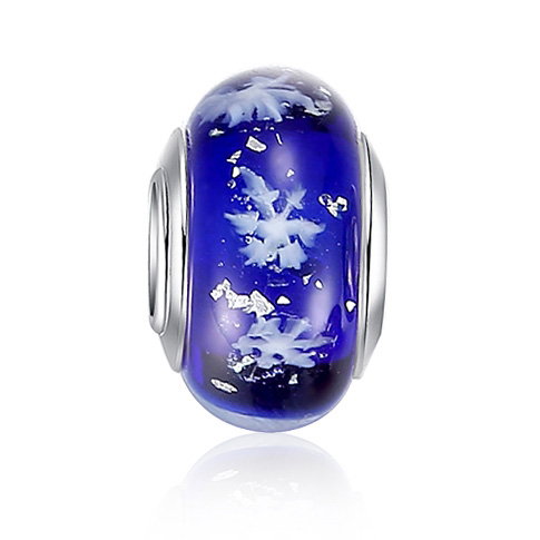 Charm fantezie albastru cu fulgi de zapada PST0008 [1]