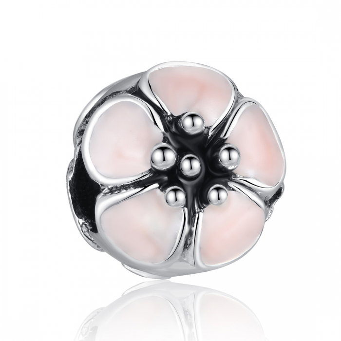 Charm fantezie cu floare roz PST0002 [2]