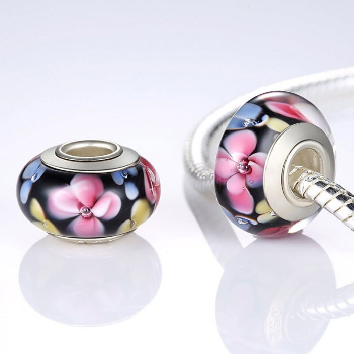 Charm fantezie cu flori PSTF0005 [2]