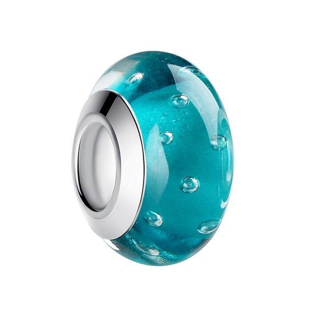 Charm fantezie turcoaz cu sticla PSTF0010 [1]