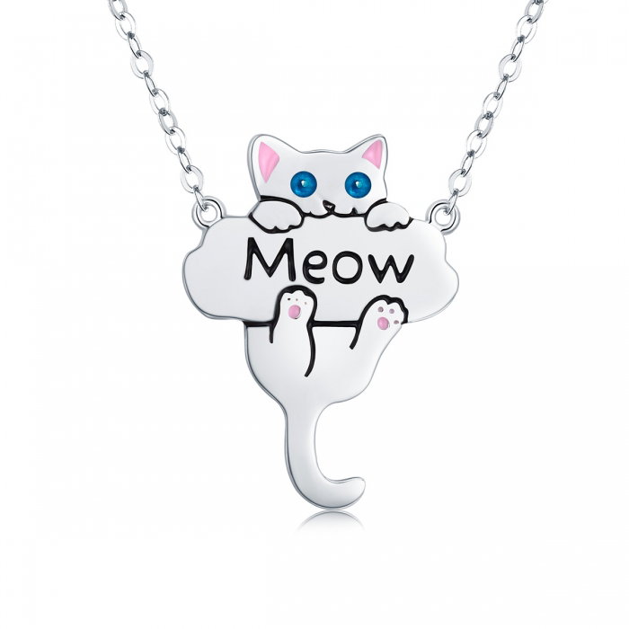 Colier argint 925 cu pisicuta jucausa Meow- Be Nature CST0013 [1]