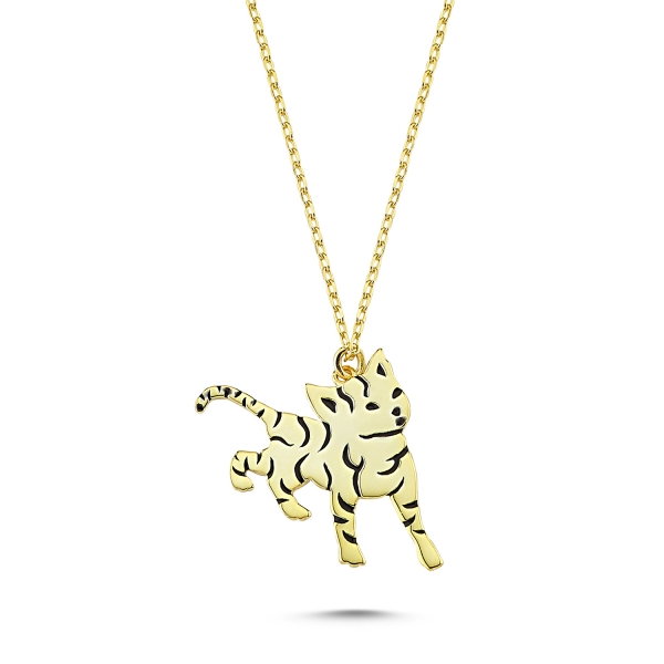 Colier argint 925 pisicuta placat cu aur - Be Nature CTU0093 [1]