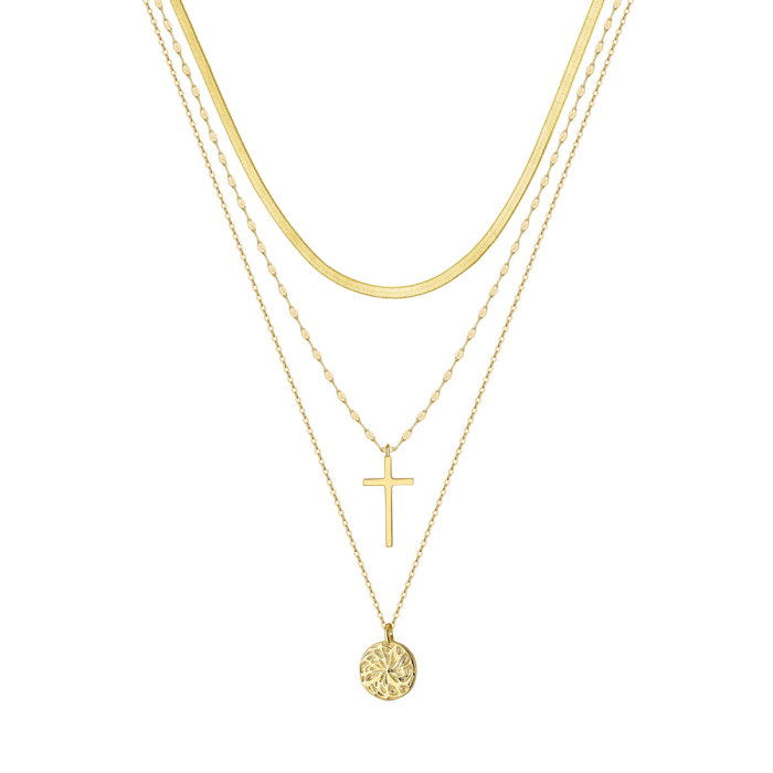 Colier cruciulita argint 925 placat cu aur 14K [1]