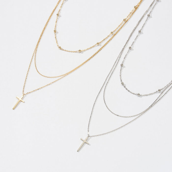 Colier cruciulita argint 925 placat cu aur 14K [4]