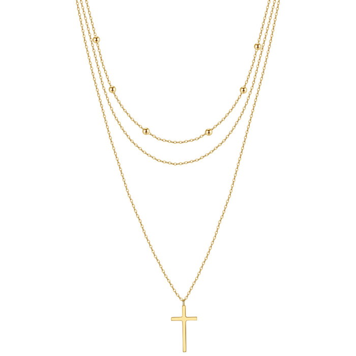 Colier cruciulita argint 925 placat cu aur 14K [1]