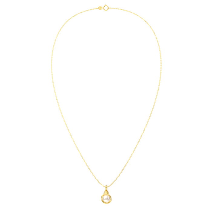 Colier argint 925 placat cu aur 14K cu perle naturale [3]