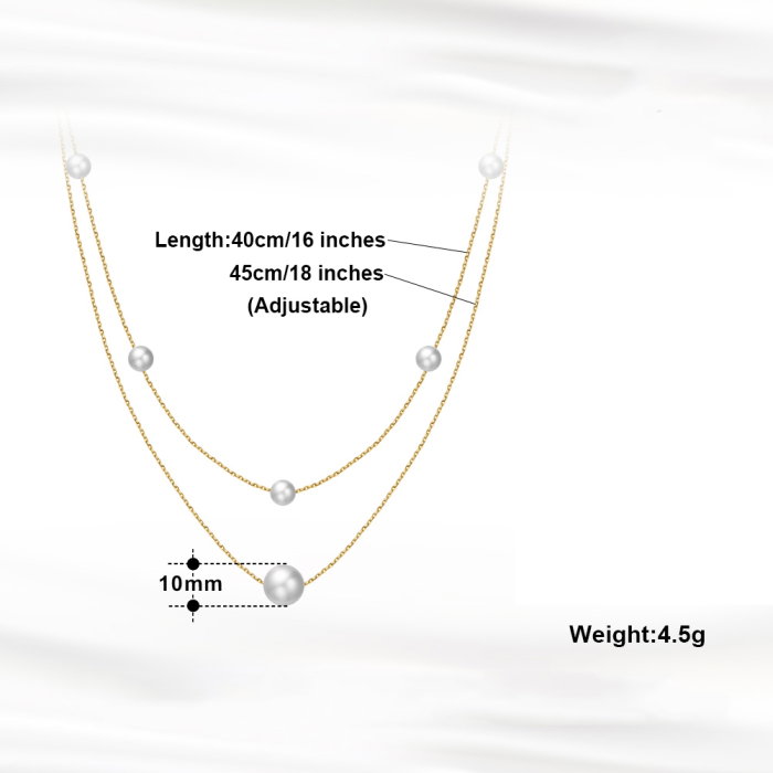 Colier argint 925 placat cu aur 14K cu perle naturale [6]