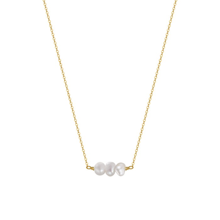 Colier argint 925 placat cu aur 14K cu perle naturale [1]