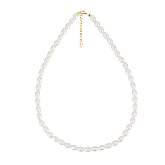 Colier argint 925 placat cu aur 14K cu perle naturale [1]