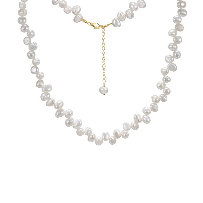 Colier argint 925 placat cu aur 14K cu perle naturale [1]