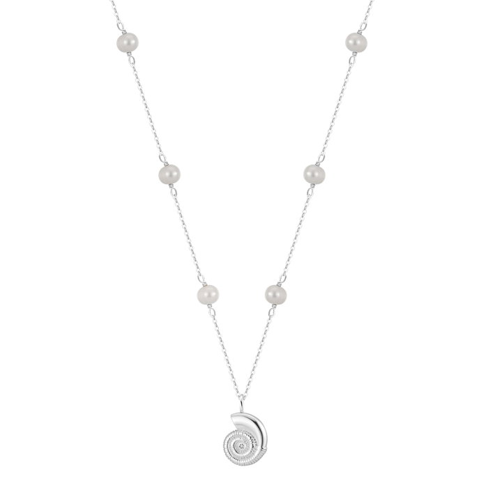 Colier argint 925 placat cu rodiu cu perle naturale [1]