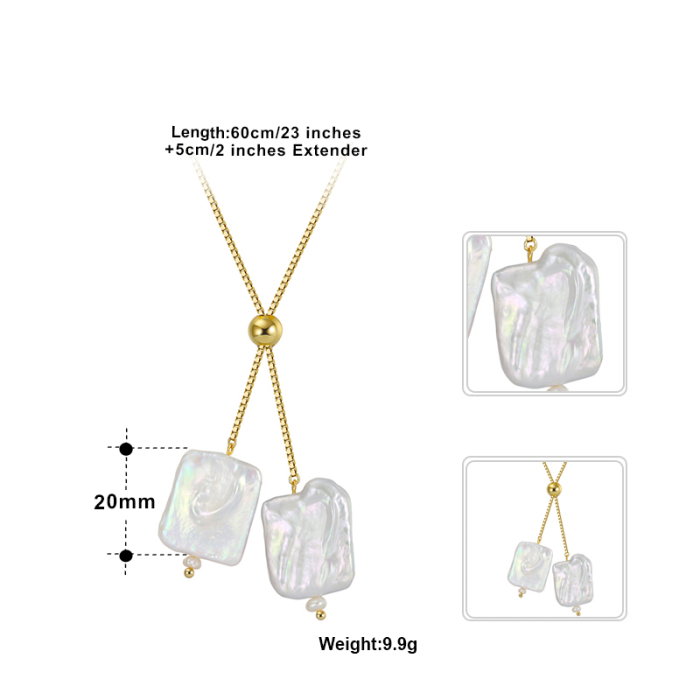 Colier argint 925 placat cu aur 14K cu perle naturale [5]