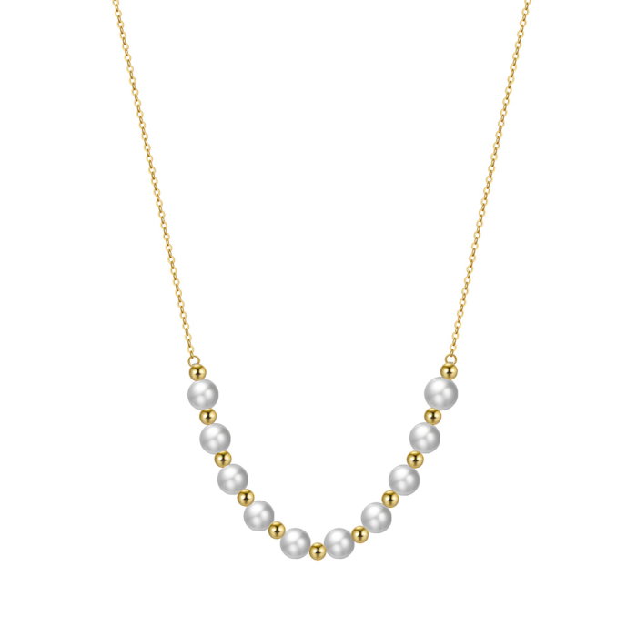 Colier argint 925 placat cu aur 14K cu perle naturale [1]