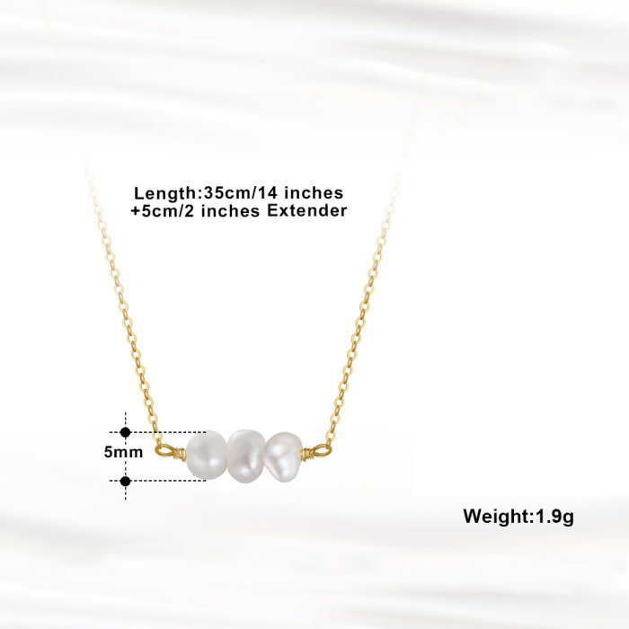 Colier argint 925 placat cu rodiu cu perle naturale [4]