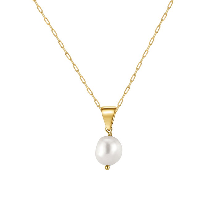 Colier argint 925 placat cu aur 14K cu perle naturale [1]
