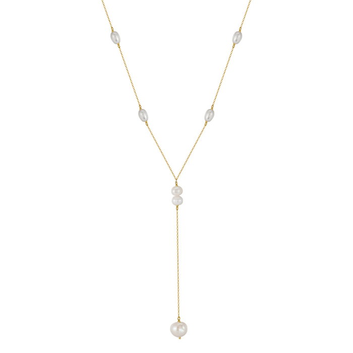 Colier argint 925 placat cu aur 14K cu perle naturale [1]