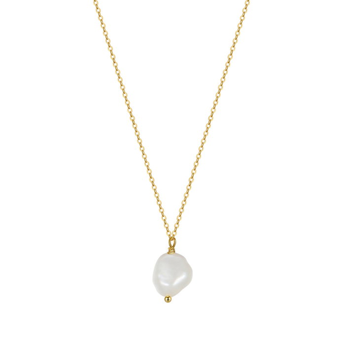 Colier argint 925 placat cu aur 14K cu perle naturale [4]