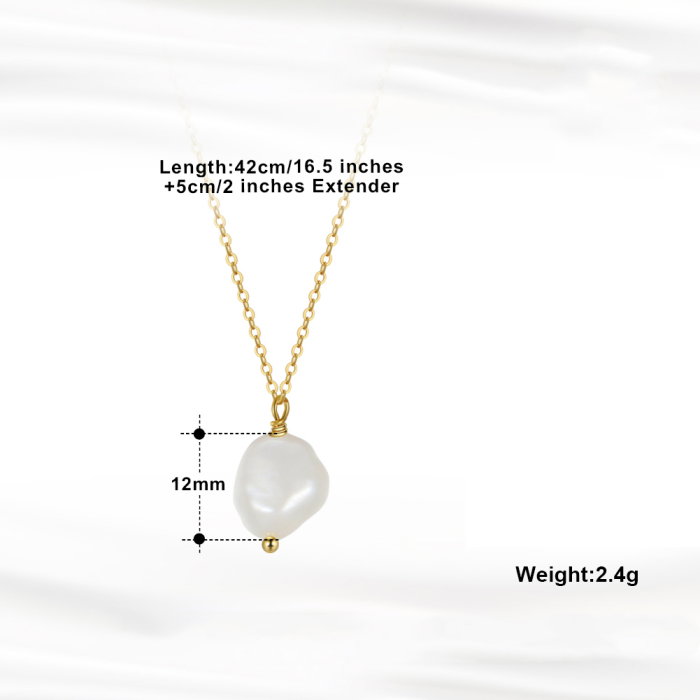 Colier argint 925 placat cu rodiu cu perle naturale [4]