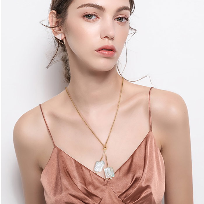 Colier argint 925 placat cu aur 14K cu perle naturale [4]