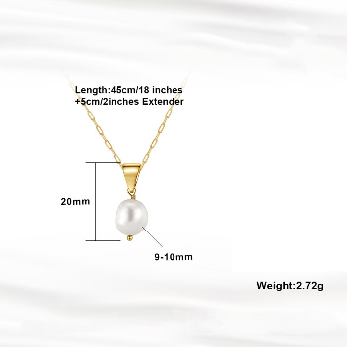 Colier argint 925 placat cu rodiu cu perle naturale [4]