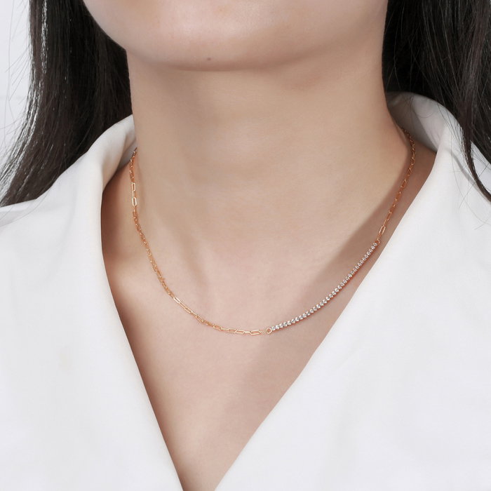 Colier tennis argint 925 placat cu rodiu cu zirconiu [3]