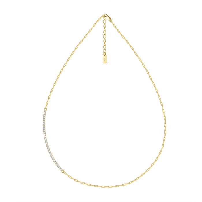 Colier tennis argint 925 placat cu aur 14K cu zirconiu [1]