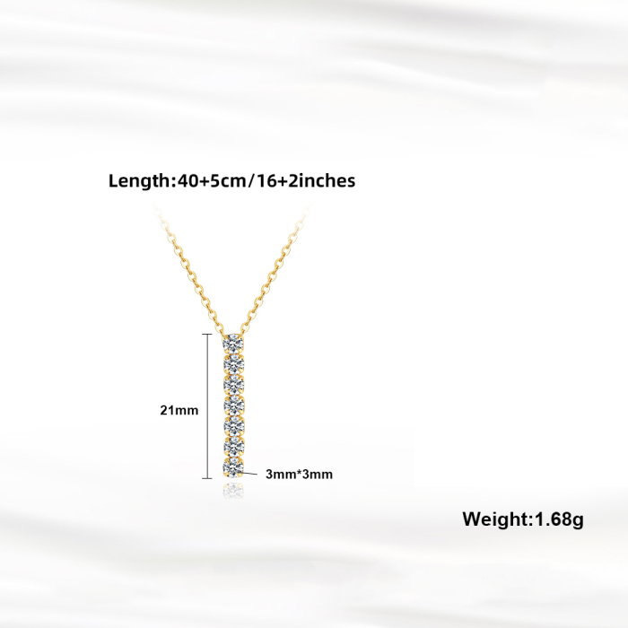 Colier argint 925 placat cu aur 14K cu zirconiu [3]