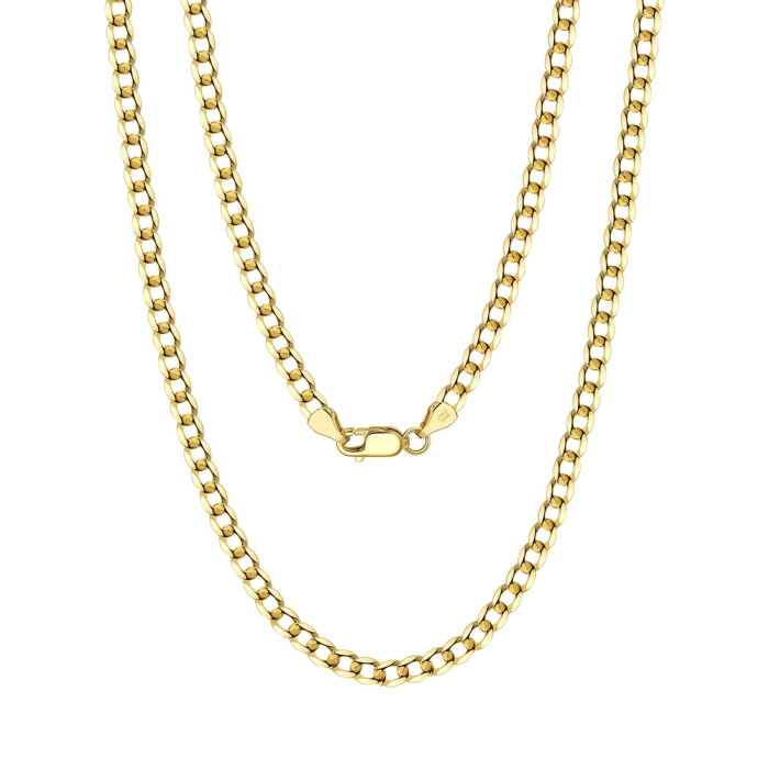 Colier argint 925 cubanez placat cu aur 18K [1]