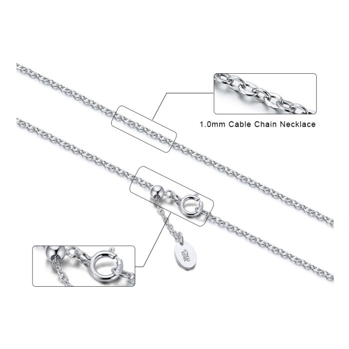 Colier argint 925 placat cu rodiu, 45 cm [7]