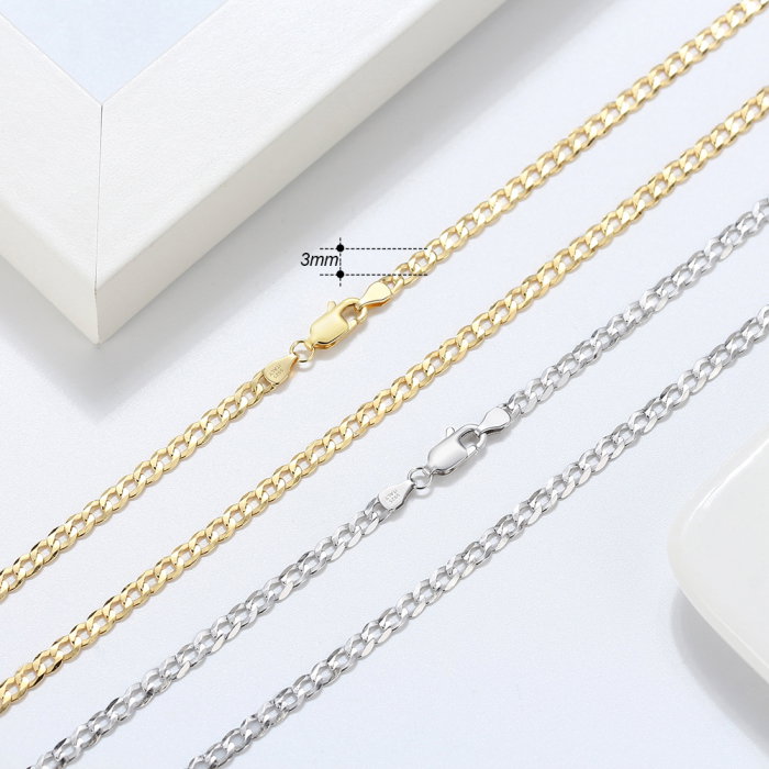Colier argint 925 cubanez placat cu aur 18K [11]